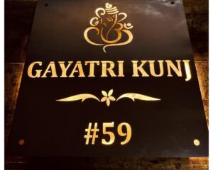 Villa Stainless Steel CNC Laser Cut Waterproof Led Name Plate