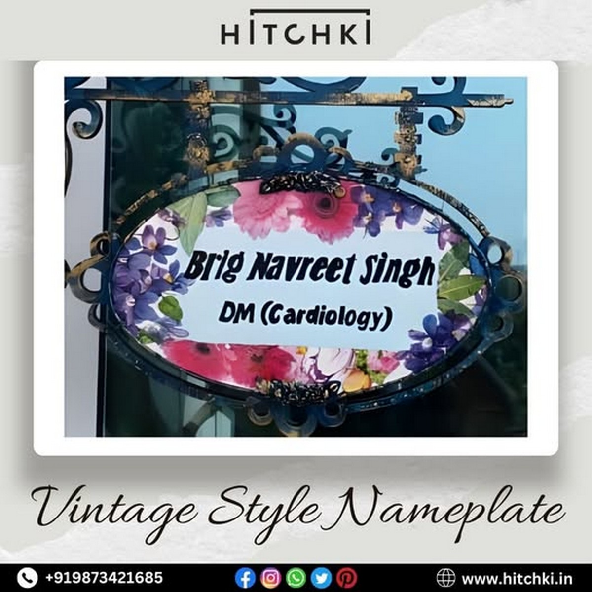 Vintage Style Nameplate