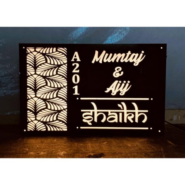 Warm White Waterproof LED Acrylic Name Plate4