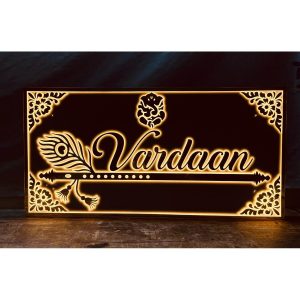 Warm white LEDs Customized LED House Name Plate