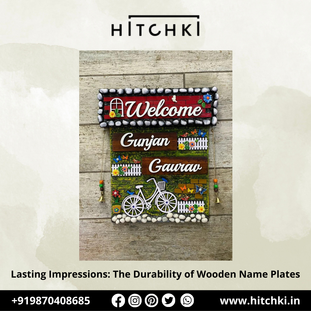 Welcome Guests with Enduring Charm Beautiful Wooden Name Plates