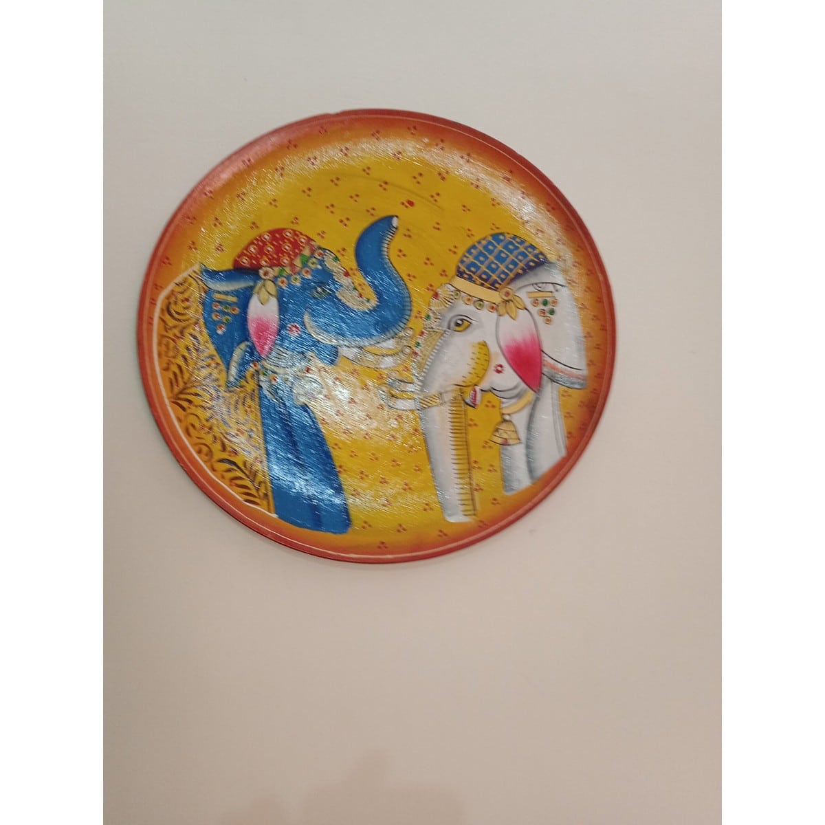 Traditional Looking Designer Elephant on Wall Plate  