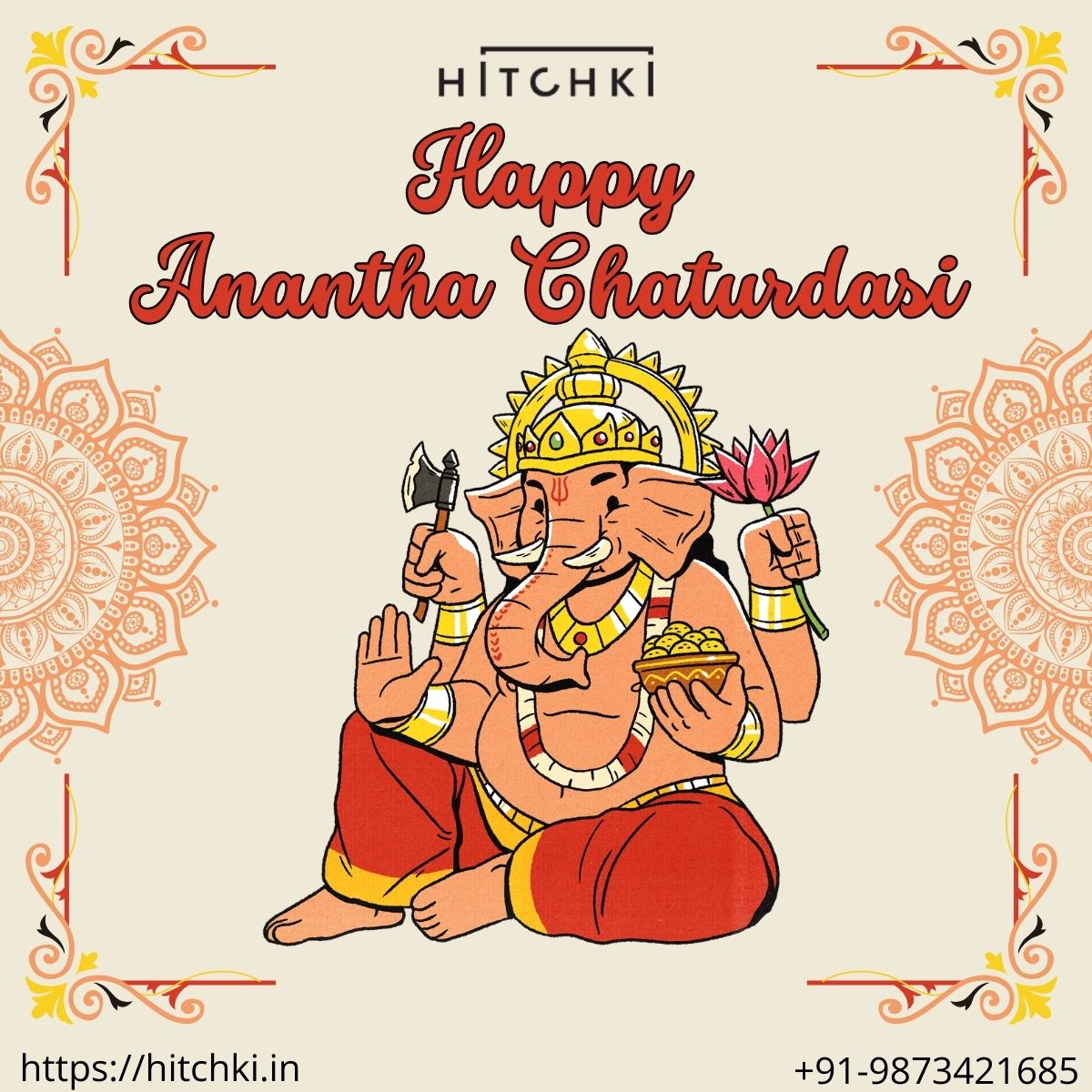 Wishing You A Blessed Anantha Chaturdasi From Hitchki