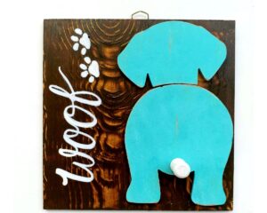 Wooden Dog Wall Decor