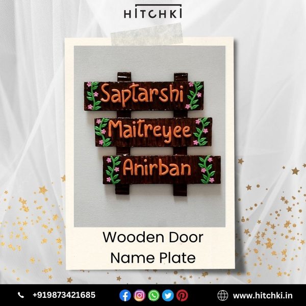Wooden Door Name Plate