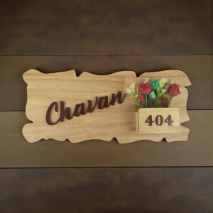 Wooden Floral Planter Nameplate