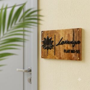 Wooden House Nameplate