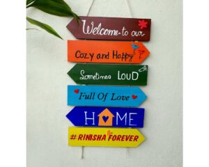 Wooden Nameplate For Home