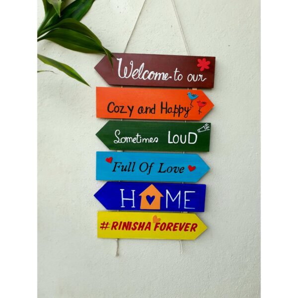 Wooden Nameplate For Home