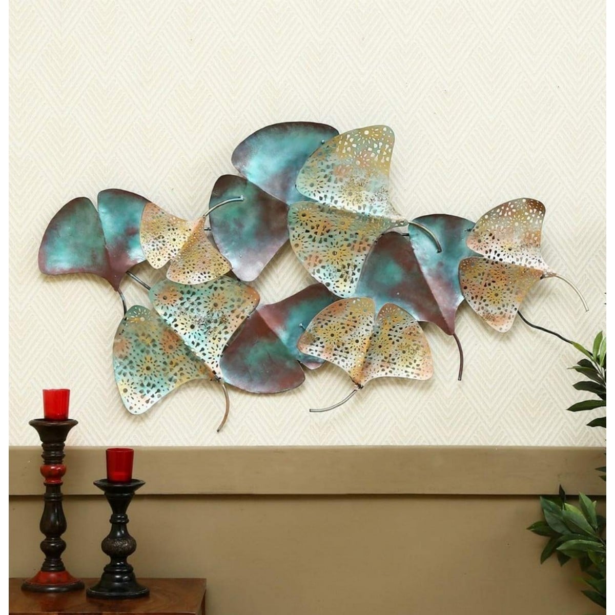 Zingo Leaf in Attractive Pattern with Light for Wall Decor  