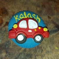 Handmade Customized Clay Rakhi for Brother Car rakhi