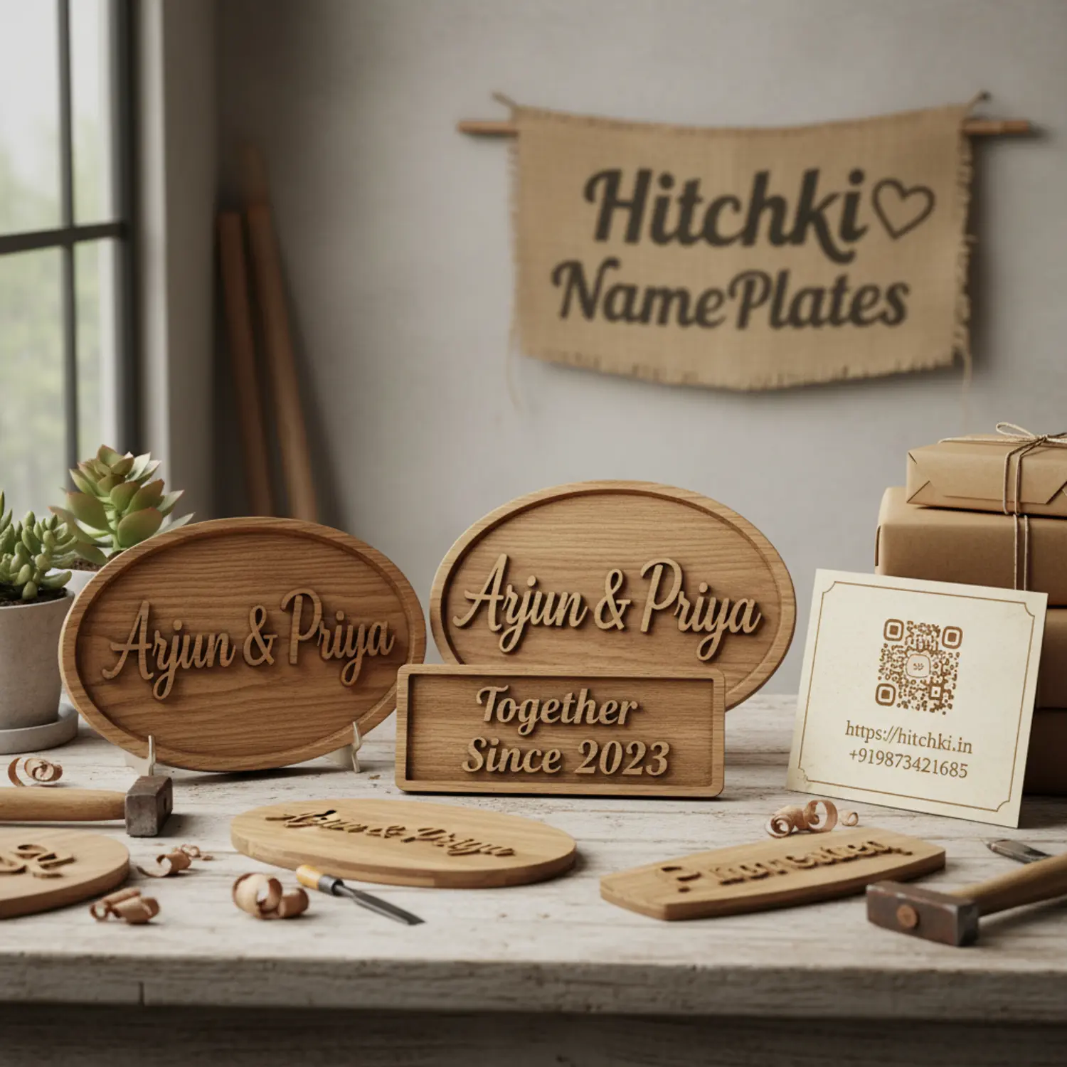 Handmade Nameplates for Couples