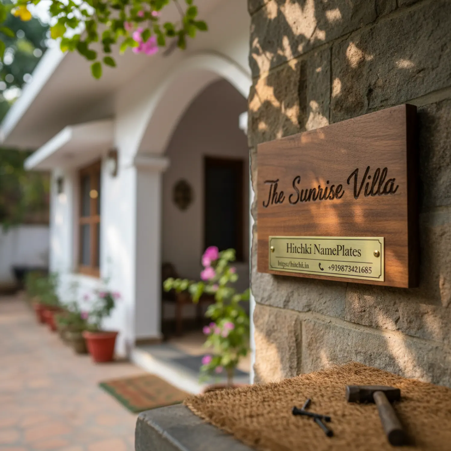 Handmade Nameplates for Bungalows