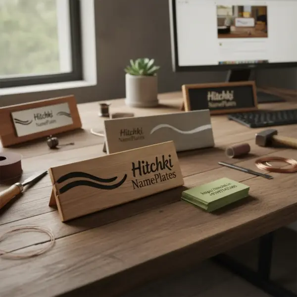 handmade nameplates office desk