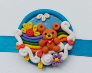 handmade rainbow rakhi