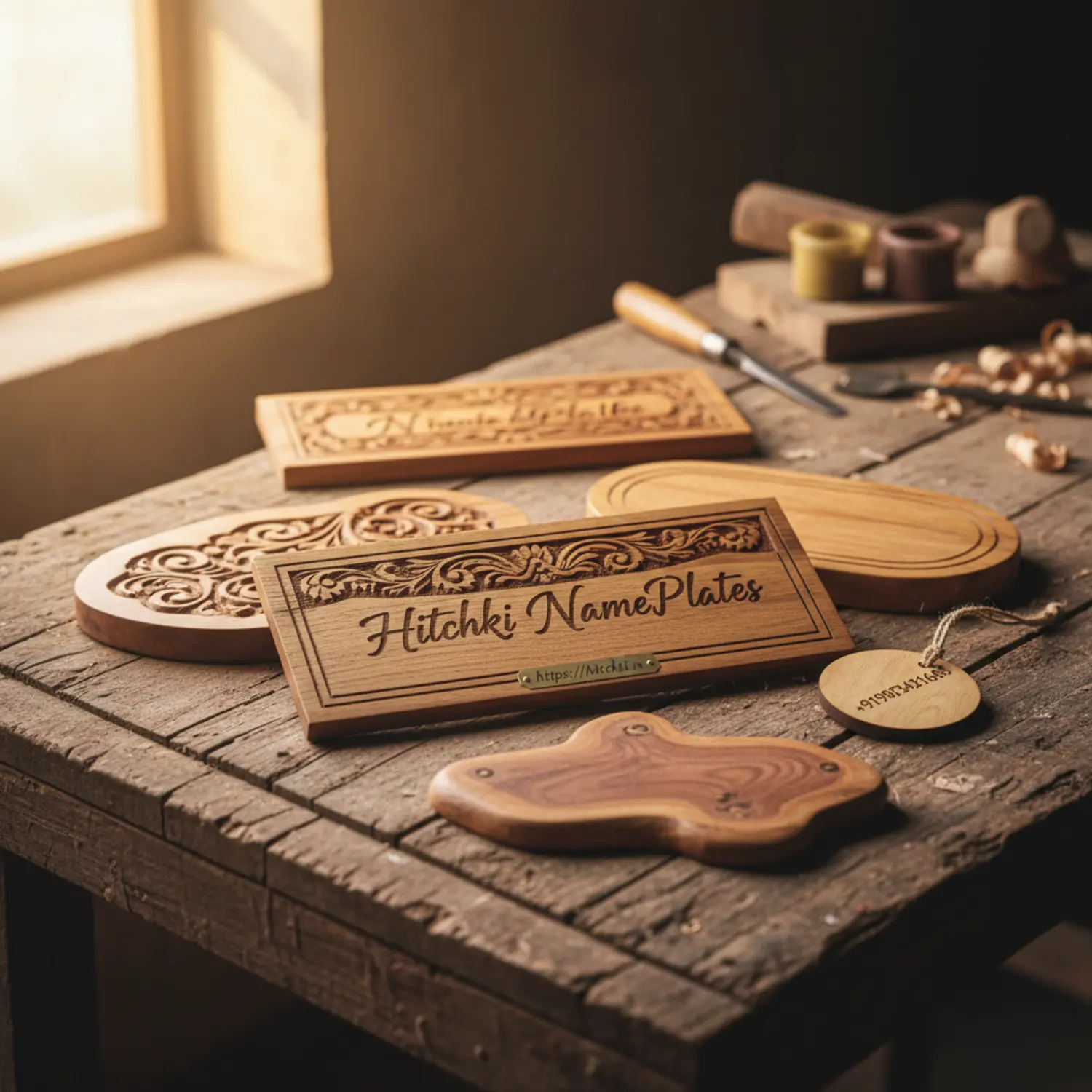 Handmade Wooden Nameplates