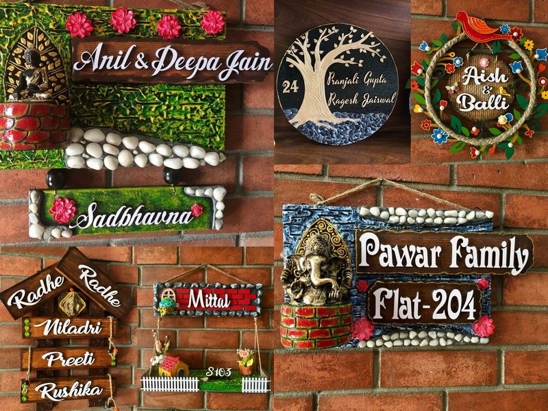 Customized Wooden Name Plates For House Flat Door Hitchki