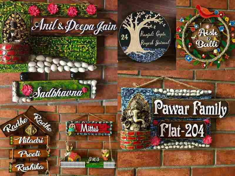 creative name plates for homes