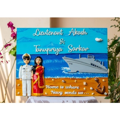 customized indian navy nameplate with photo