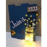 jain 3 glow vase jugnu wooden name plate 1