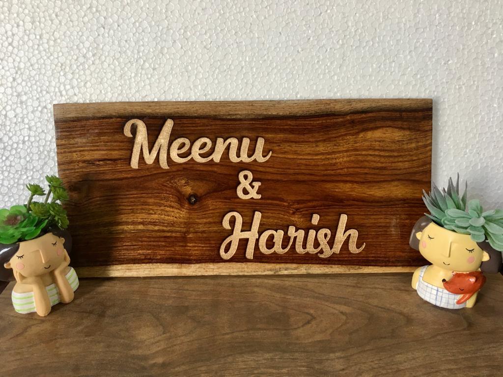 menu engraved nameplate