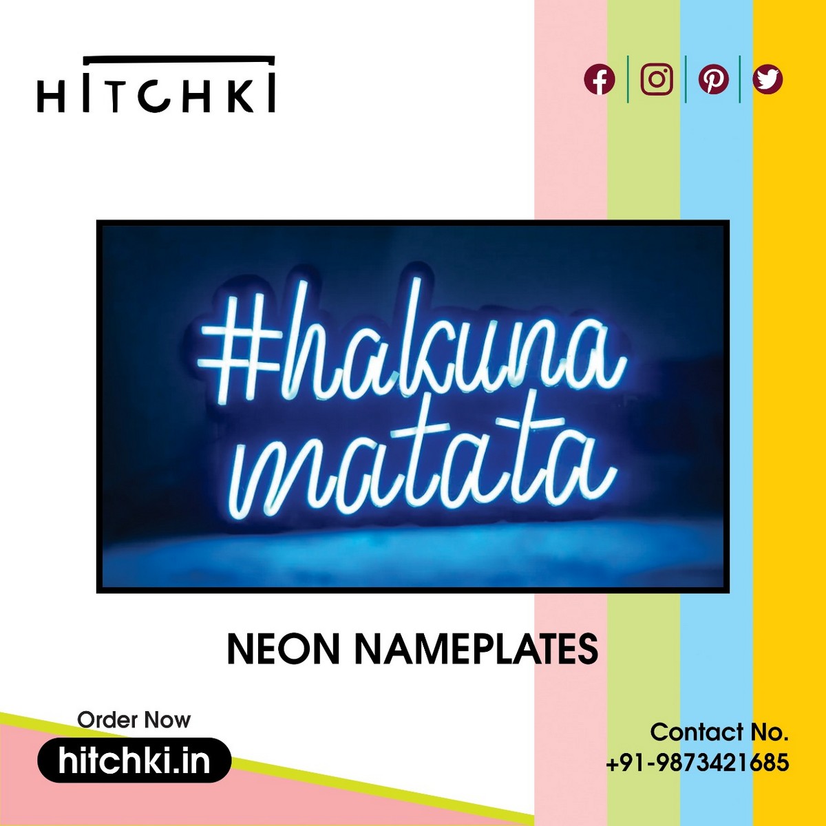 Neon Nameplates for shops outlets  Home Name Plates 