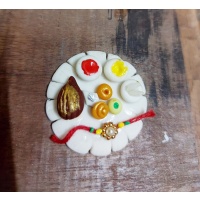 Beautiful handmade rainbow 🌈 RakhiFridge Magnet Best Rakhi Thali