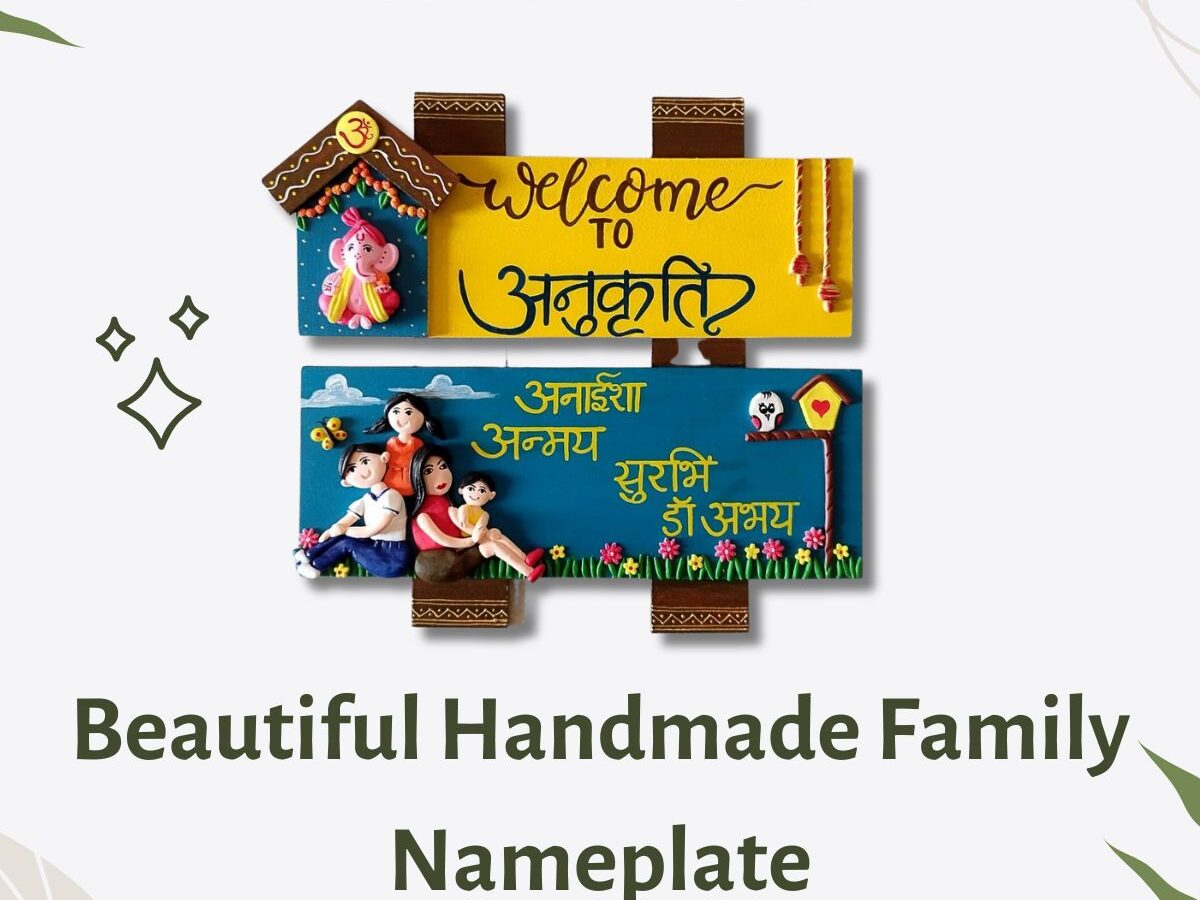 Artistic Designer Handcrafted Nameplate ✨ Crafted Elegance