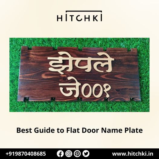 wood nameplate